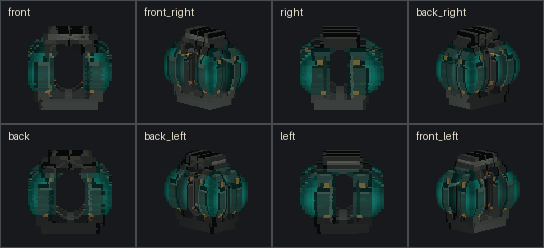 Voxel turnaround prepass contact sheet